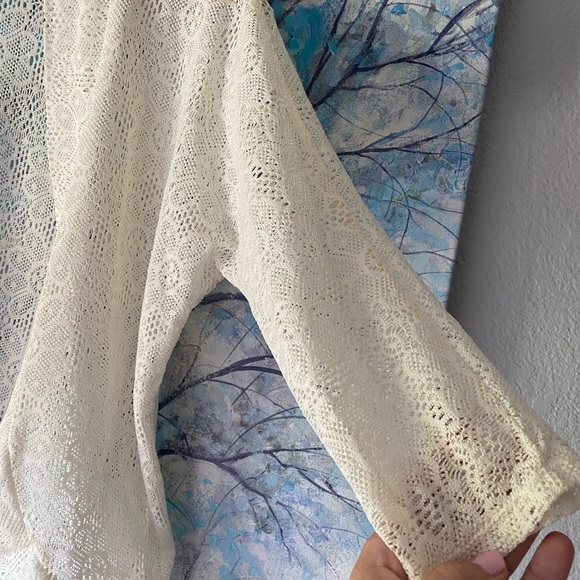 Floral Lace 3/4 Sleeve Cardigan - Picture 4 of 5
